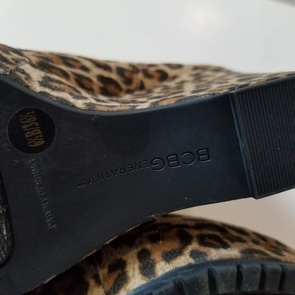 BCBGeneration Vance 2 Leopard Wedge Heesl Ankle Booties Platform Boots Women's - Picture 6 of 13